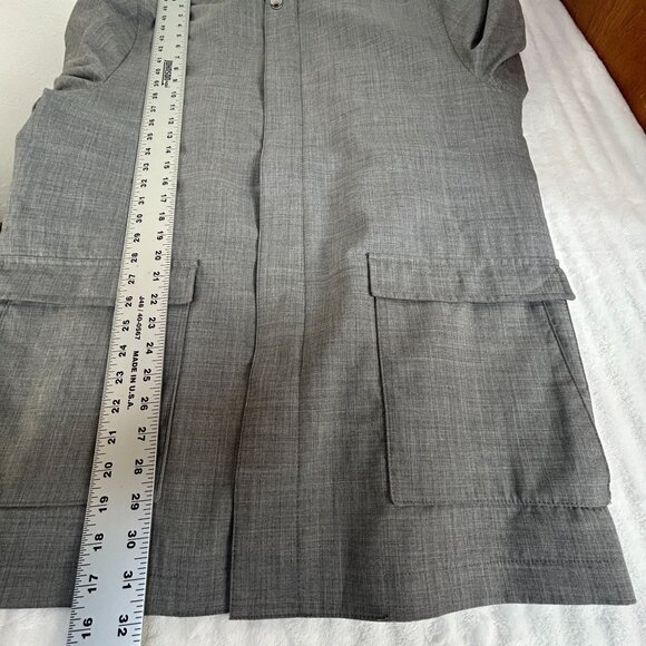 Peter Millar Collection Mens Mirabeau Water-Repellant Wool Field Jacket XL Gray - Picture 10 of 10